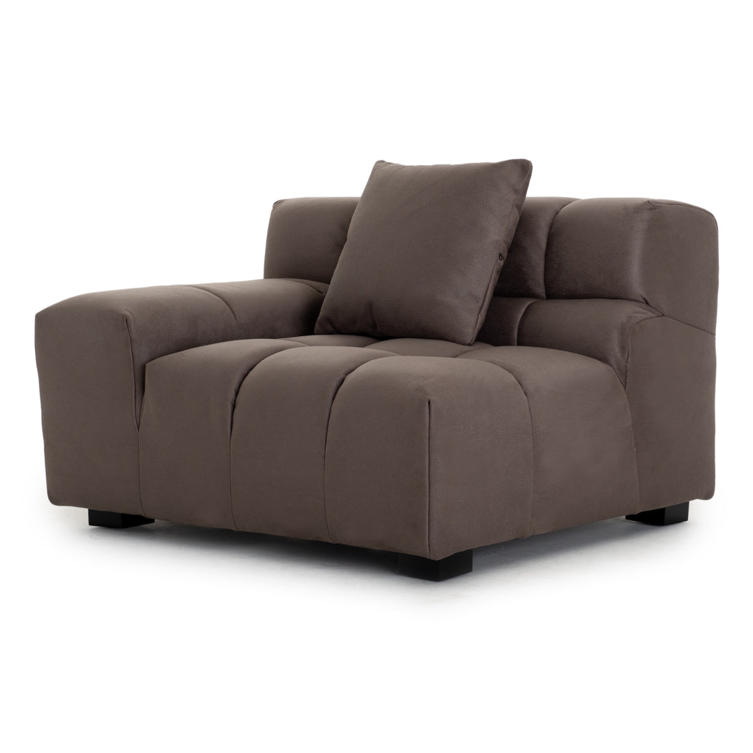 Norika Modular Left Chair Dark Grey