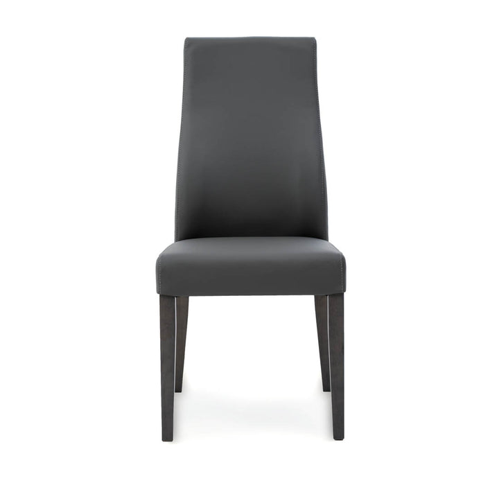 Jennifer Leather Chair Dark Grey