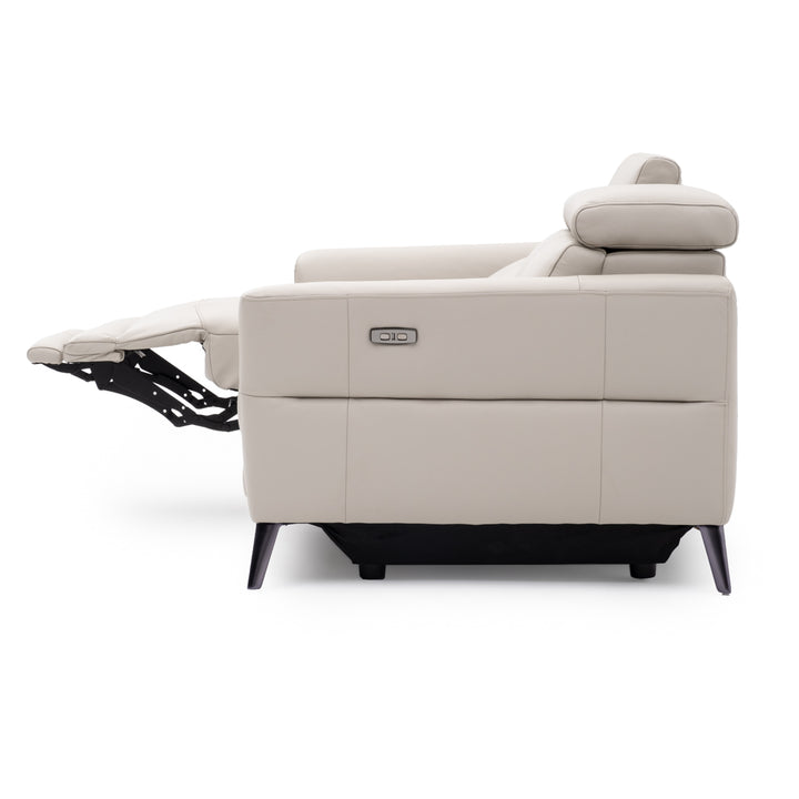 Westlyn Leather Reclining Loveseat Light Grey