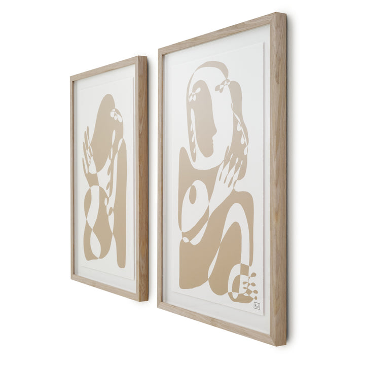 Nacy Print on Canvas Beige