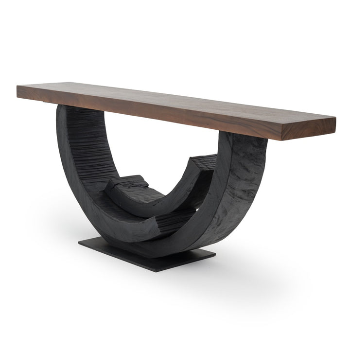 Wintra Wood Console Table Black