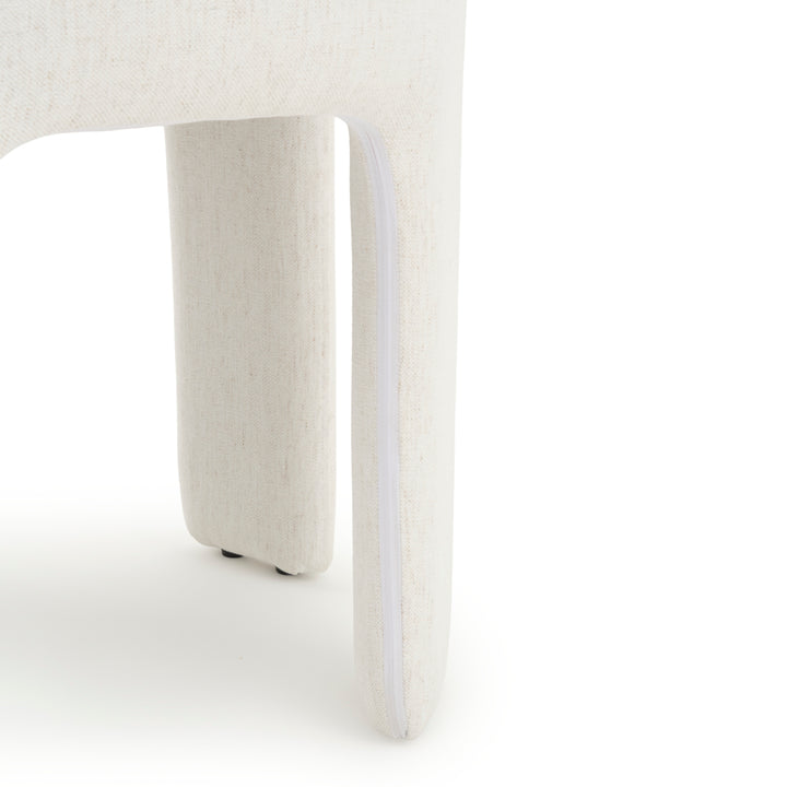 Etrina Fabric Armchair Off White