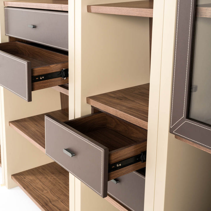 Neghan Wood Bookcase Dark Brown