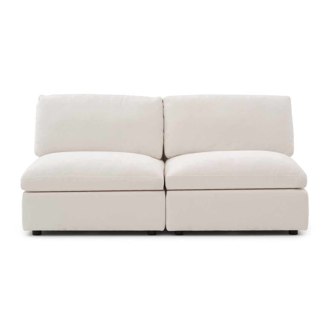 Emiliana Modular Armless Loveseat Beige
