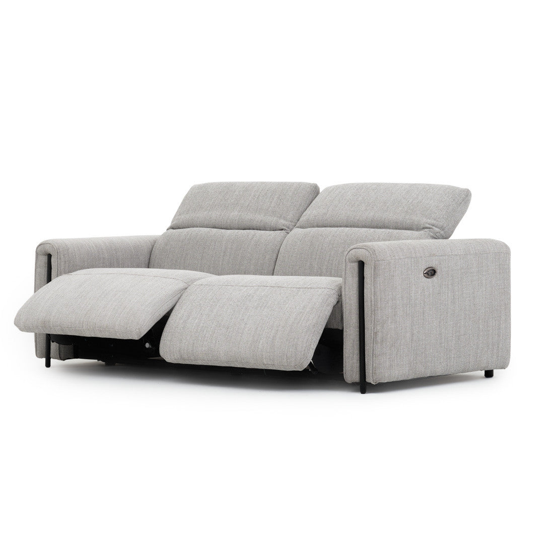 Wilnoir Fabric Reclining Sofa Light Grey
