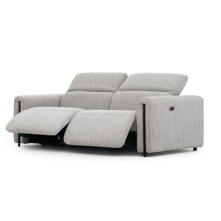 Wilnoir Fabric Reclining Sofa Light Grey
