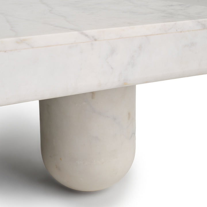 Skylar Marble Coffee Table White