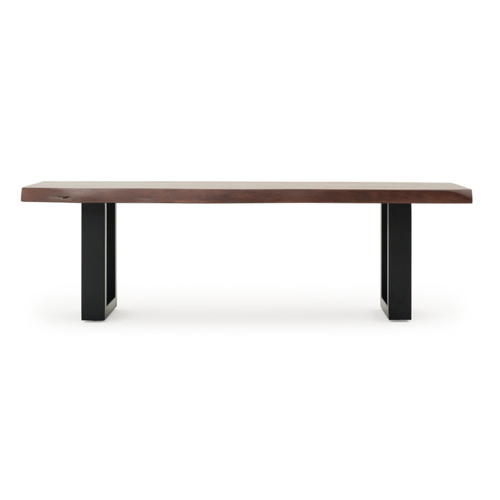 Noema Wood Bench Dark Brown