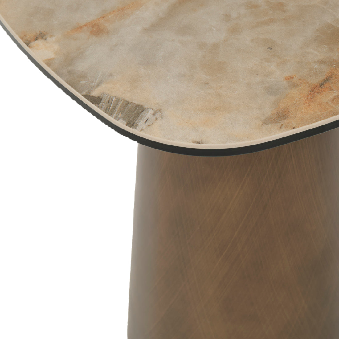 Enordi Ceramic End Table Light Brown