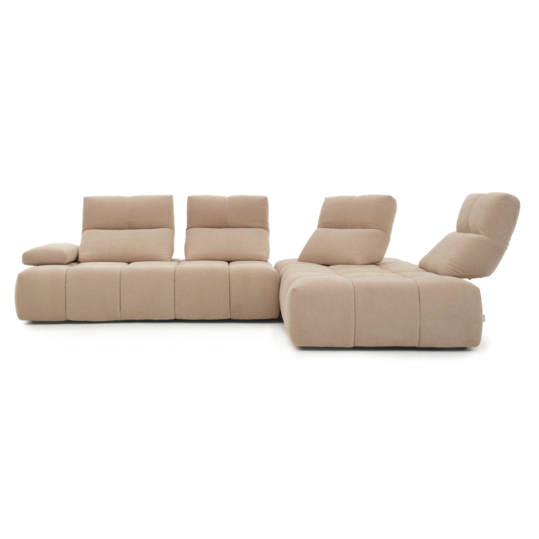 Nerida Fabric Sectional Sofa Beige