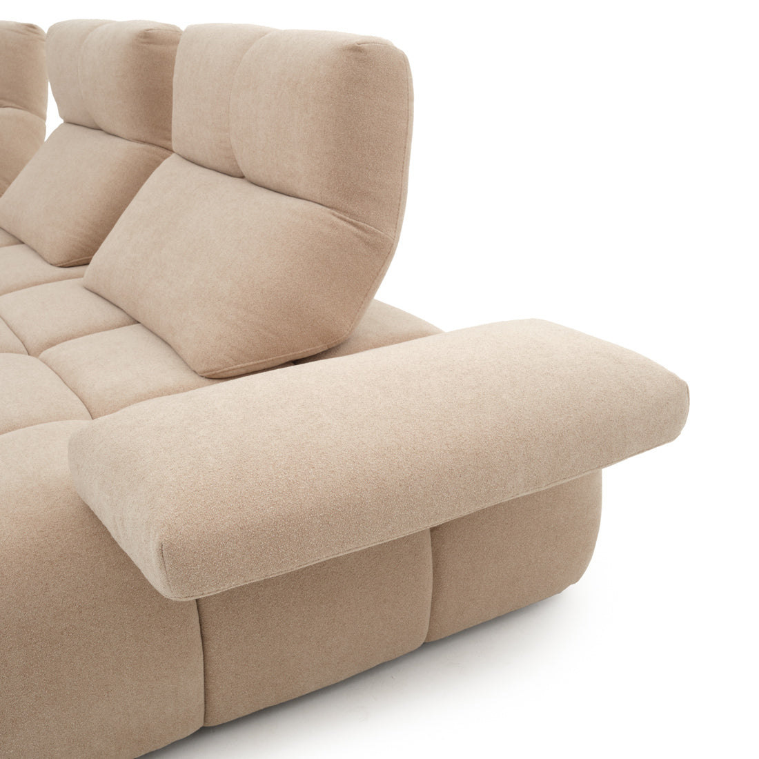 Nerida Fabric Sectional Sofa Beige