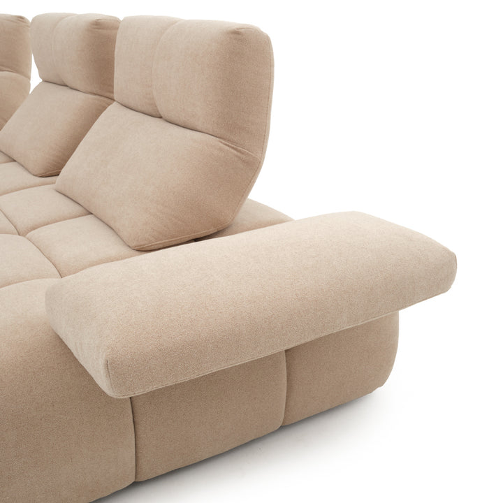 Nerida Fabric Sectional Sofa Beige