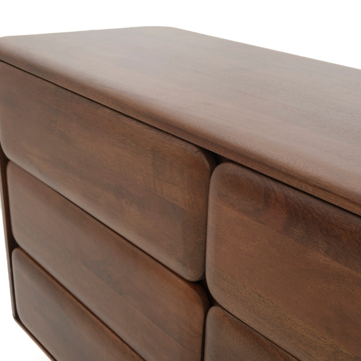Nesta 6-Drawer Dresser Dark Brown