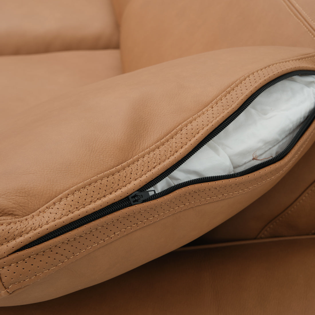 Nigella Leather Sectional Sofa Cognac