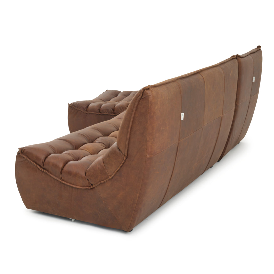 Nesto Leather Modular Set Dark Brown