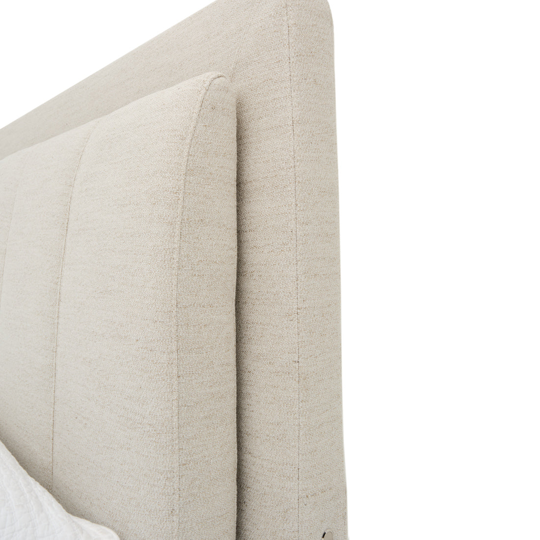 Elisha Fabric King Bed Beige