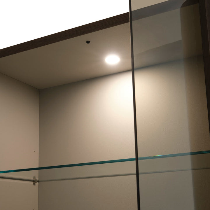 Wadena Glass Curio Dark Brown