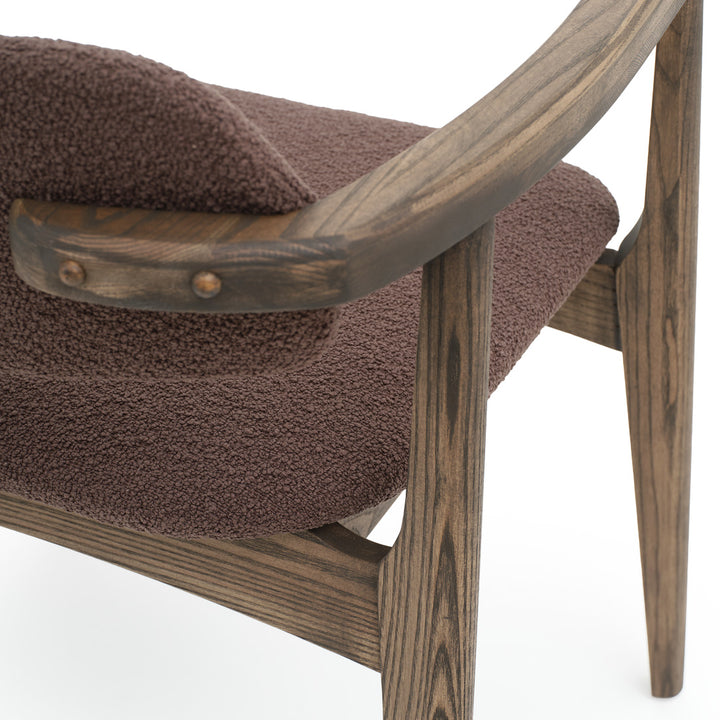 Novella Wood Armchair Dark Brown