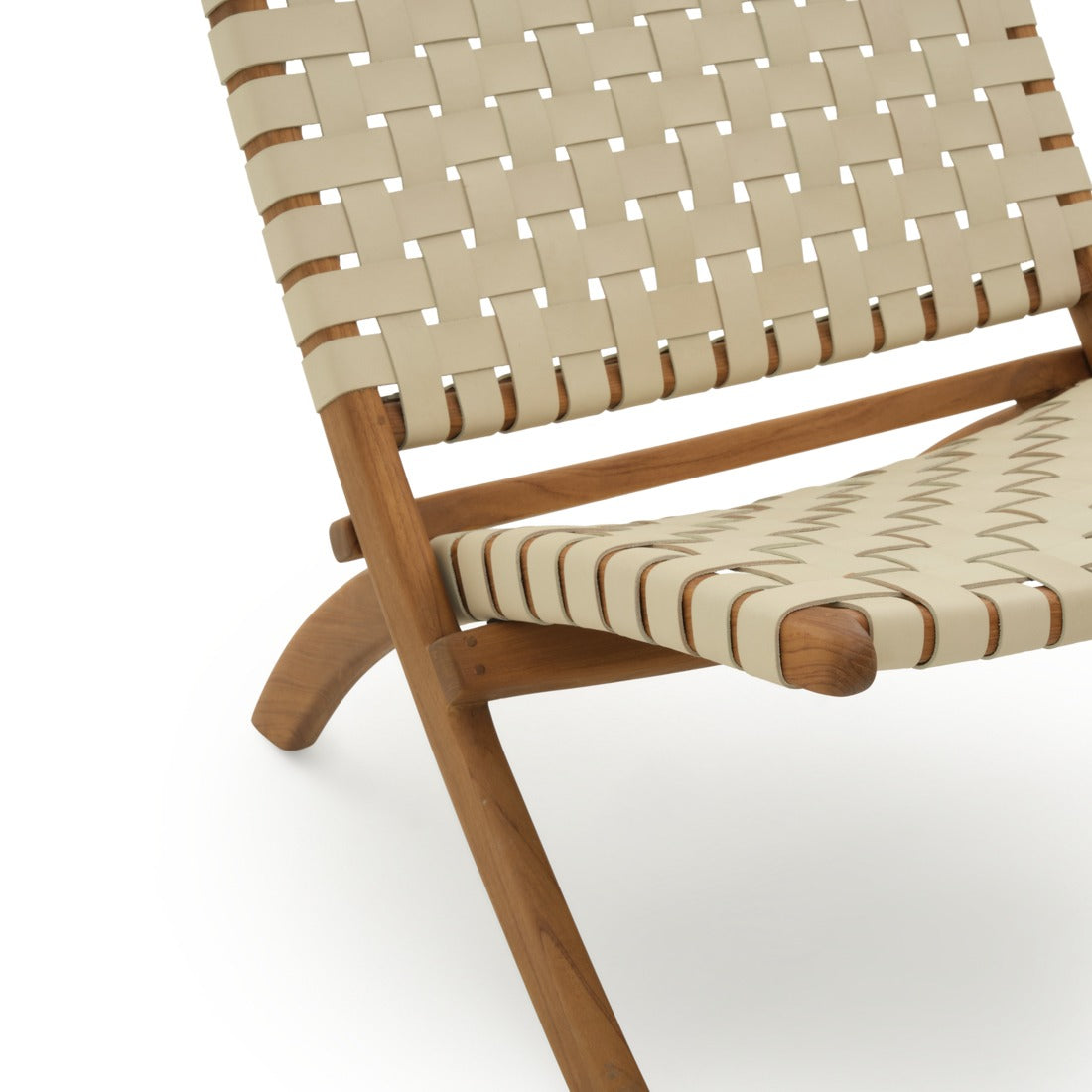 Santina Leather Accent Chair Off White