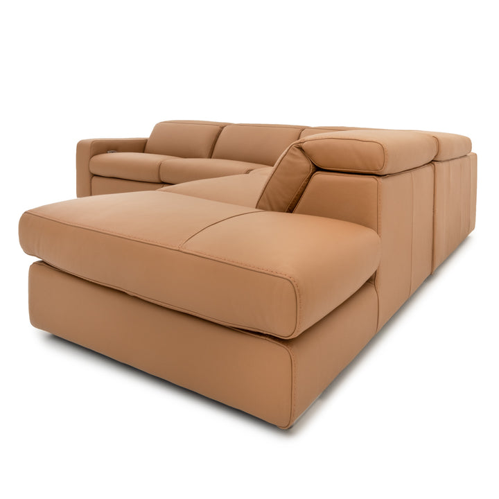 Whitmore Reclining Sectional Sofa Cognac