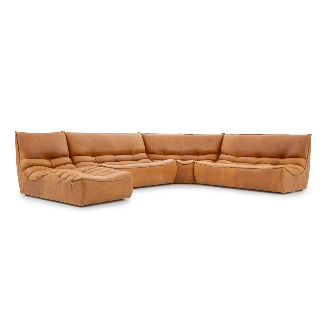 Nesto Leather Modular Set Cognac