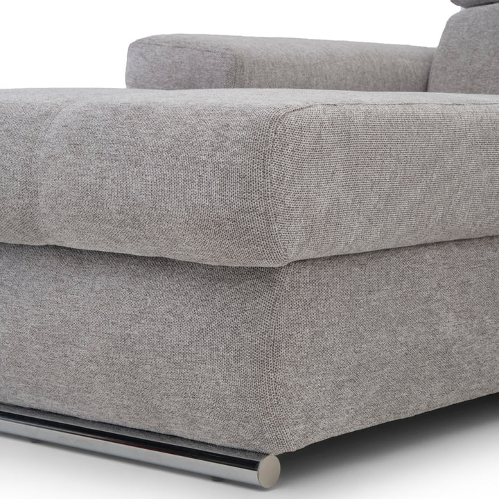 Wicek Fabric Sectional Sofa-Bed Light Grey