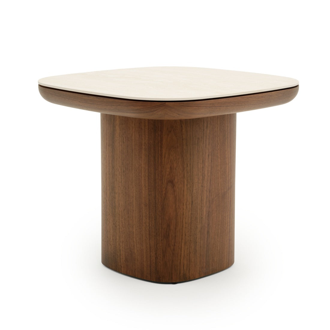 Navani Ceramic End Table Light Brown