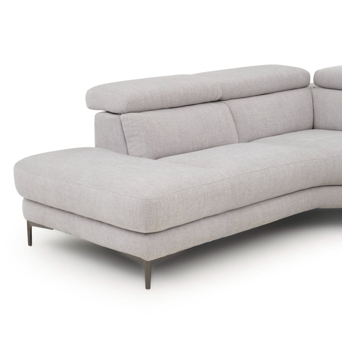 Emilia Reclining Sectional Sofa Light Grey