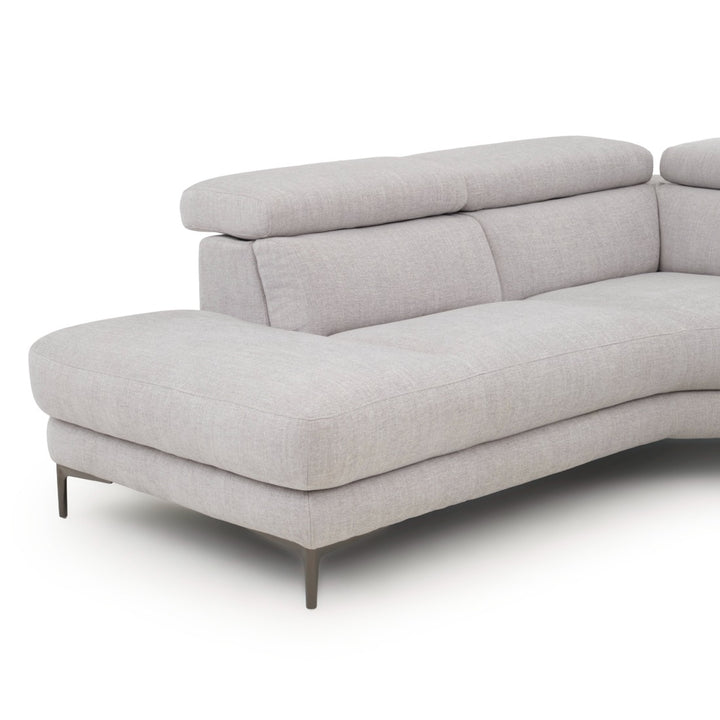 Emilia Reclining Sectional Sofa Light Grey