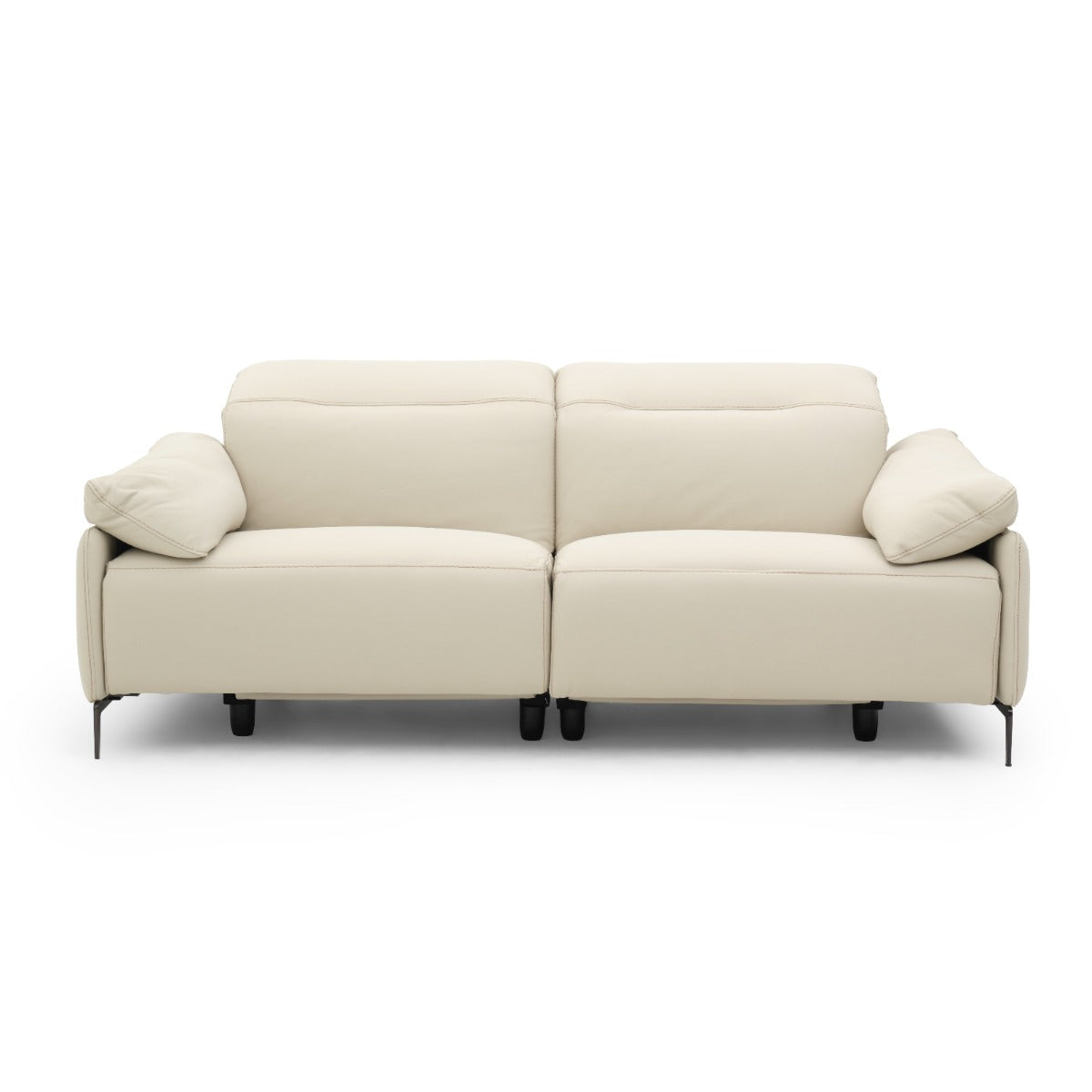 Wakely Leather Reclining Sofa Beige