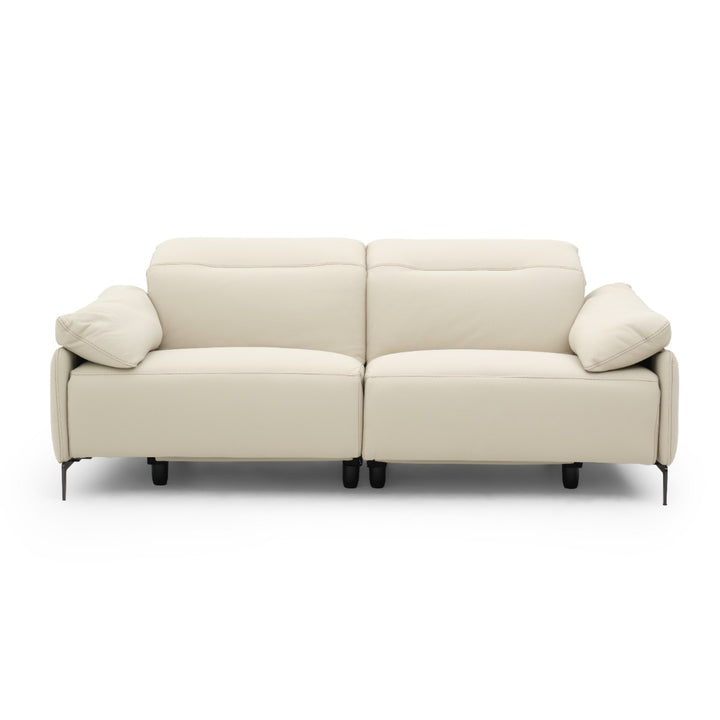 Wakely Leather Reclining Sofa Beige