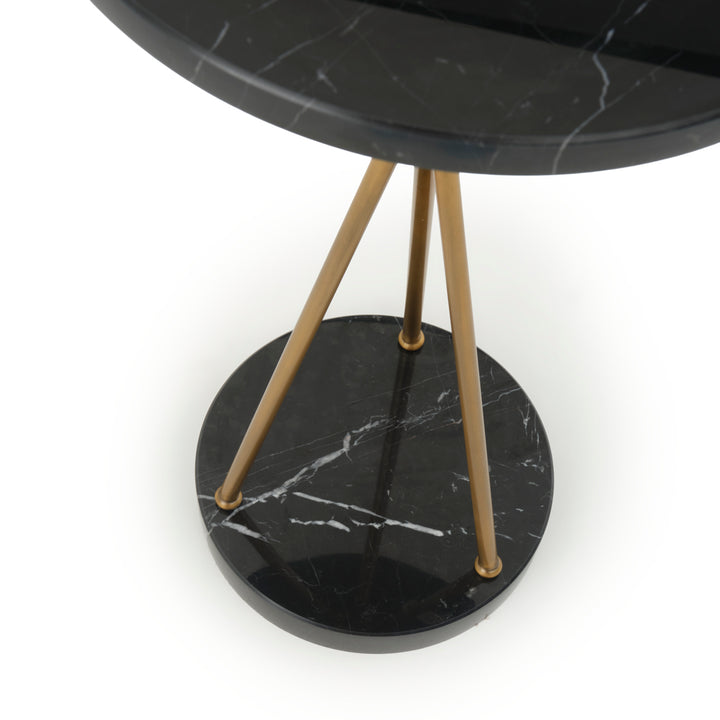Wasaga Marble Accent Table Black