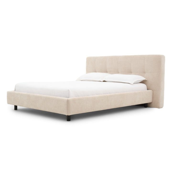 Esmarie Fabric Queen Bed Beige