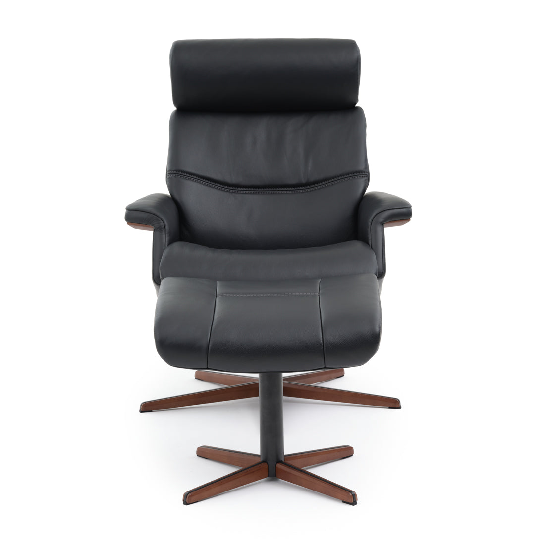 Norris Reclining Chair with Ottoman Black