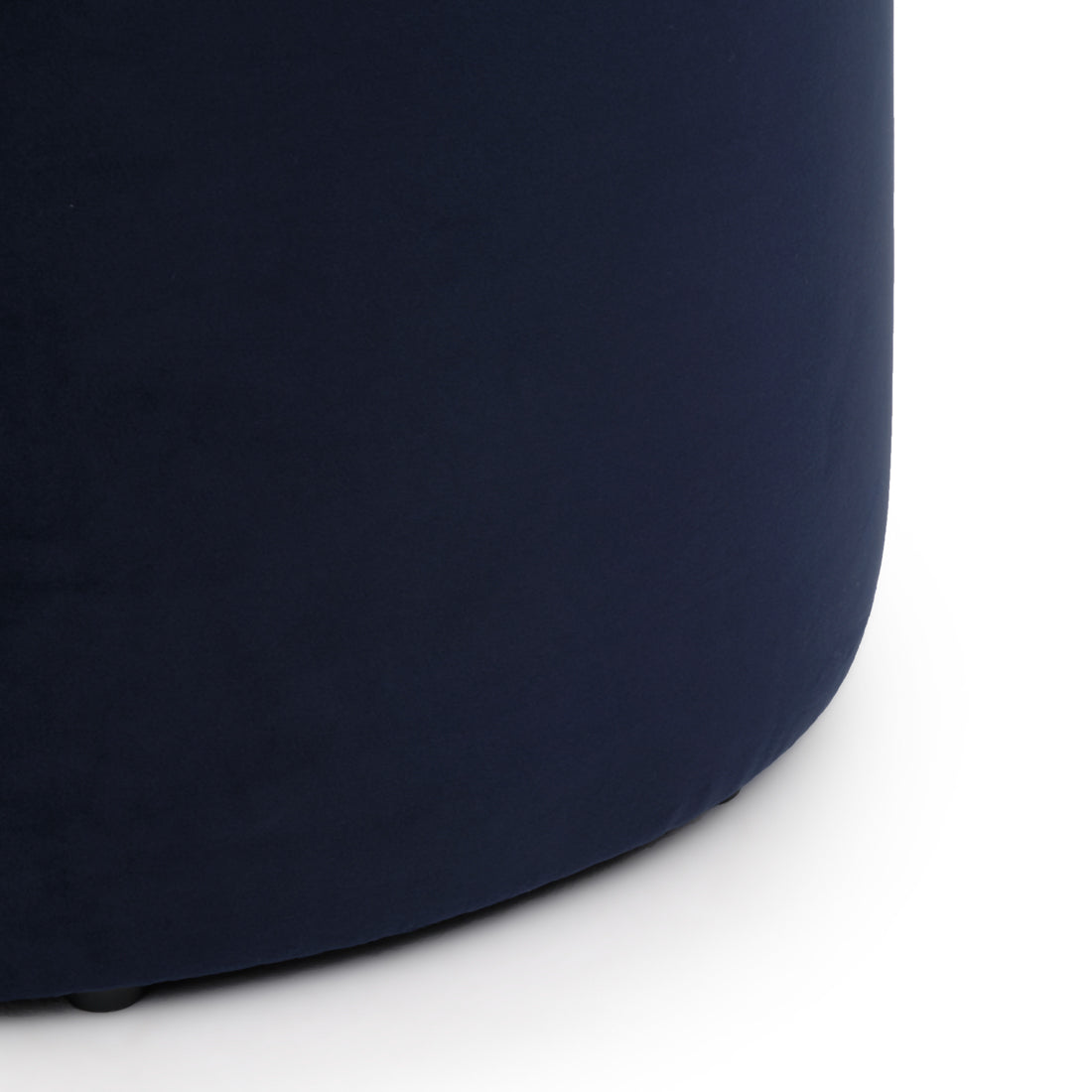 Wyle Fabric Ottoman Dark Blue