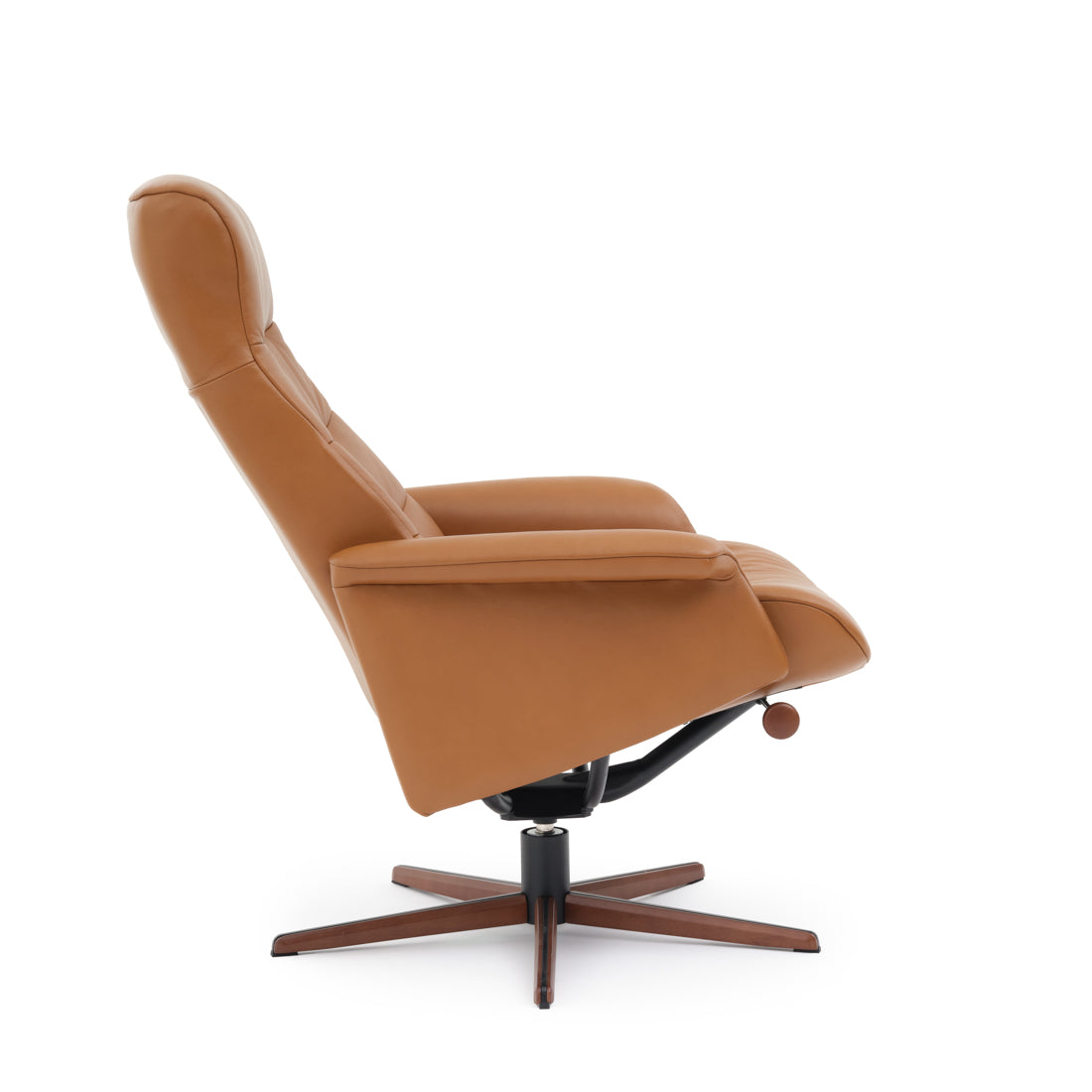 Nell Reclining Chair with Ottoman Cognac