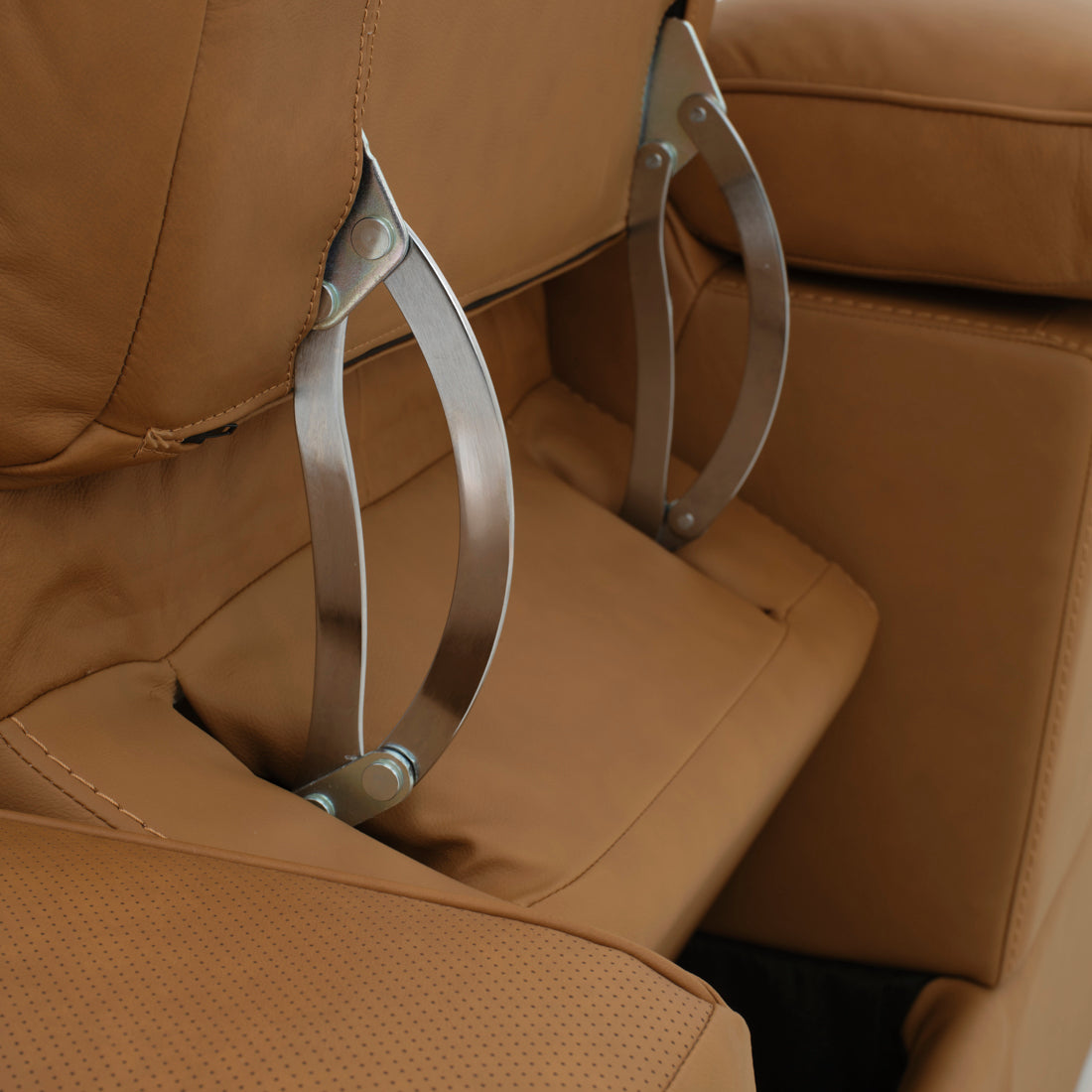 Nikolai Leather Reclining Sofa Cognac
