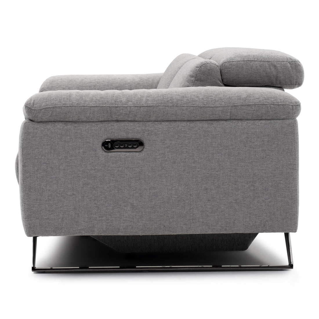 Warren Fabric Reclining Loveseat Light Grey