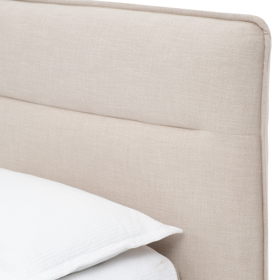 Nylan Fabric King Bed Beige