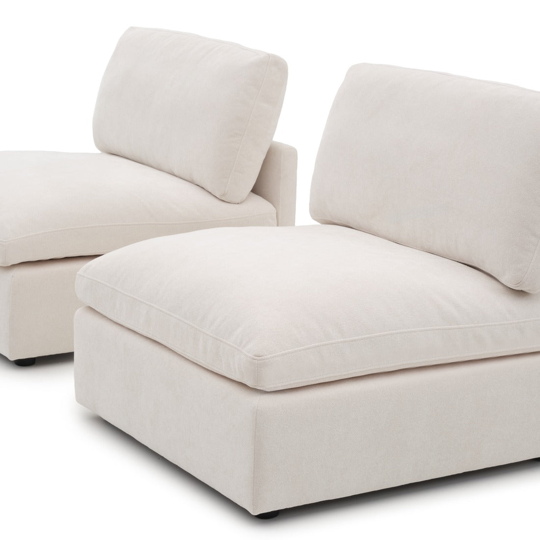 Emiliana Modular Armless Loveseat Beige