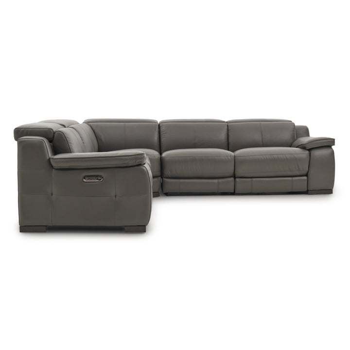 Nova Reclining Sectional Sofa Dark Grey