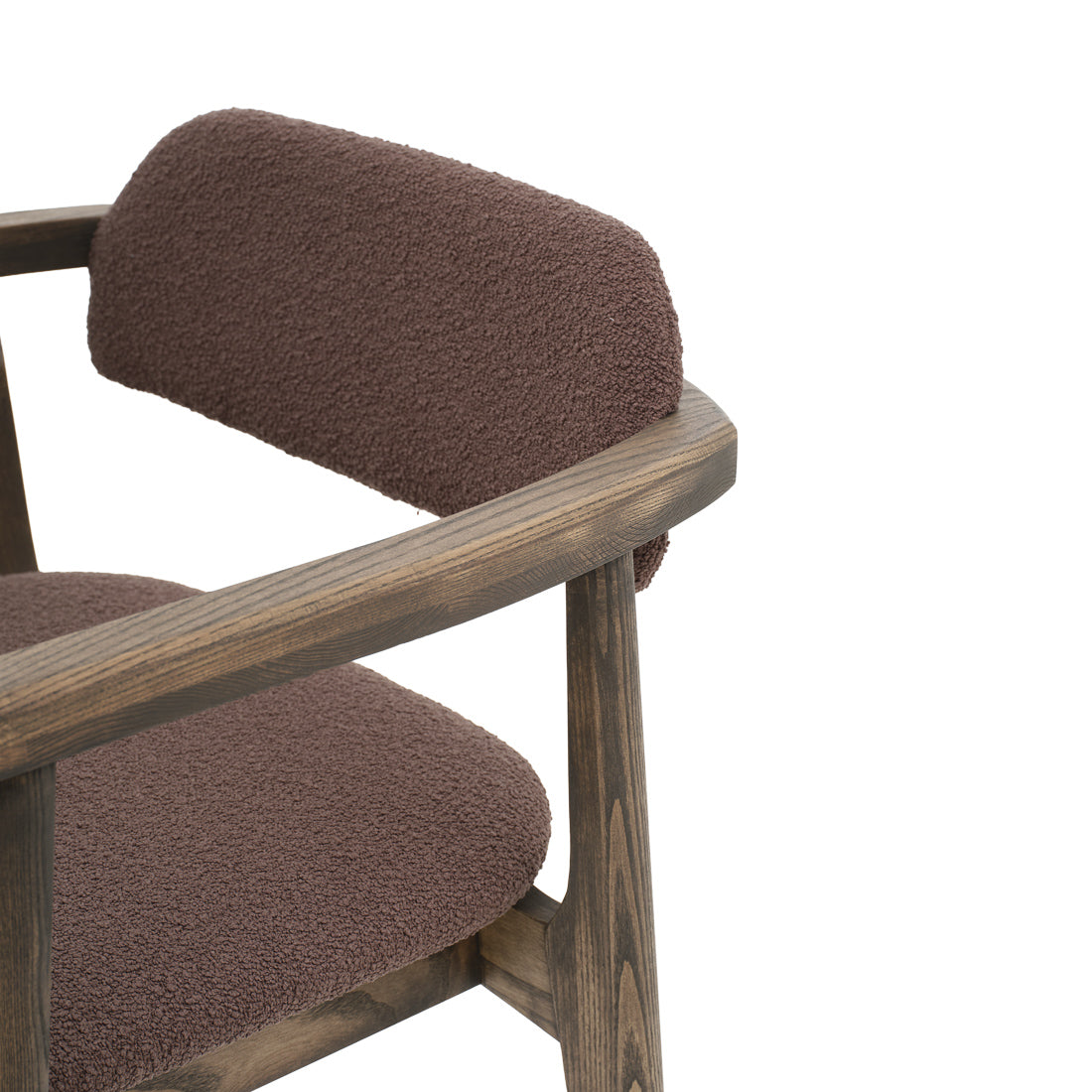 Novella Wood Armchair Dark Brown