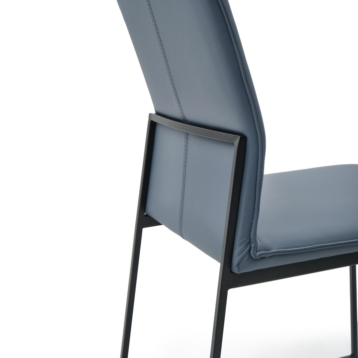 Wara Leather Chair Dark Blue
