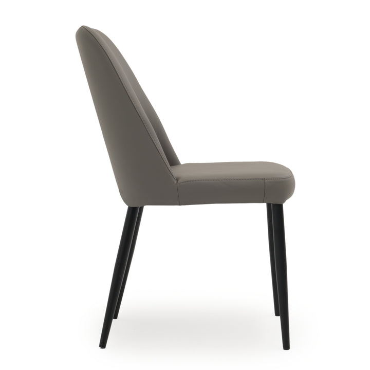 Wima Leather Chair Dark Grey