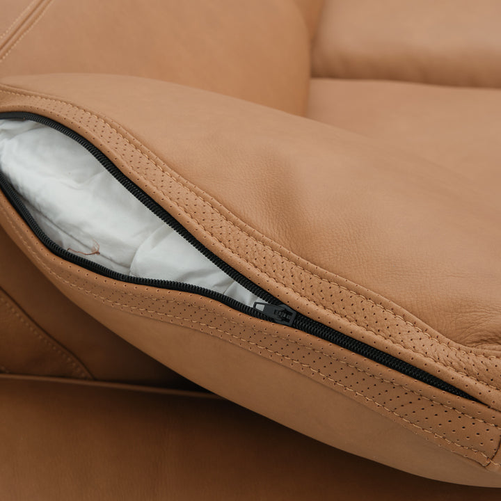 Nigella Leather Sectional Sofa Cognac