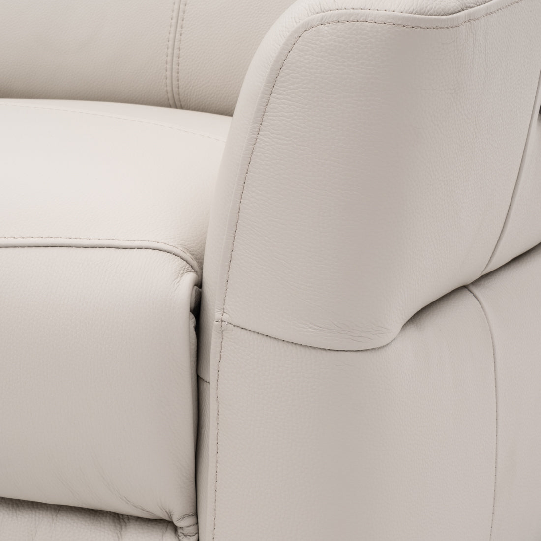 Westlyn Leather Reclining Loveseat Light Grey