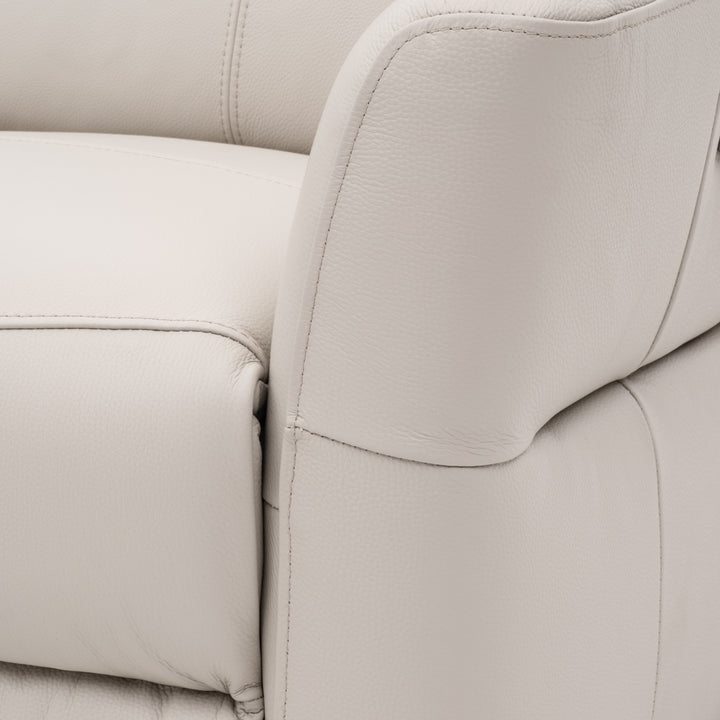 Westlyn Leather Reclining Loveseat Light Grey
