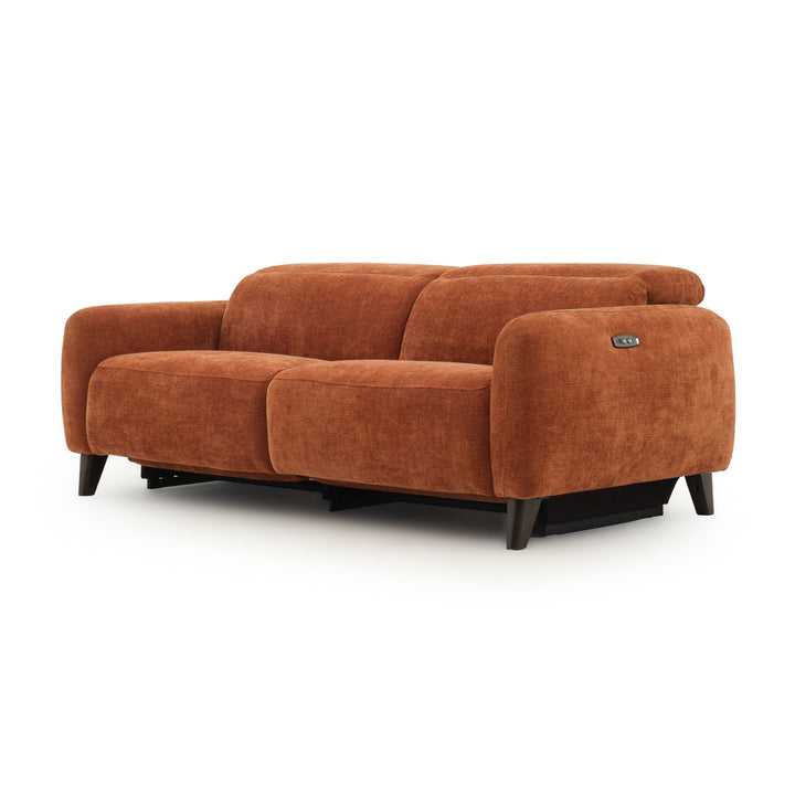 Nilani Fabric Reclining Sofa Orange