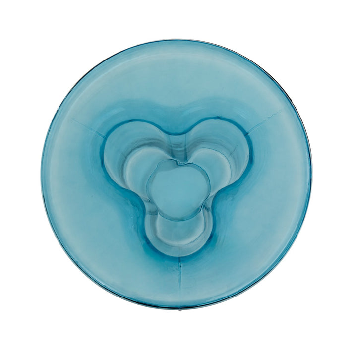 Eira Glass End Table Light Blue