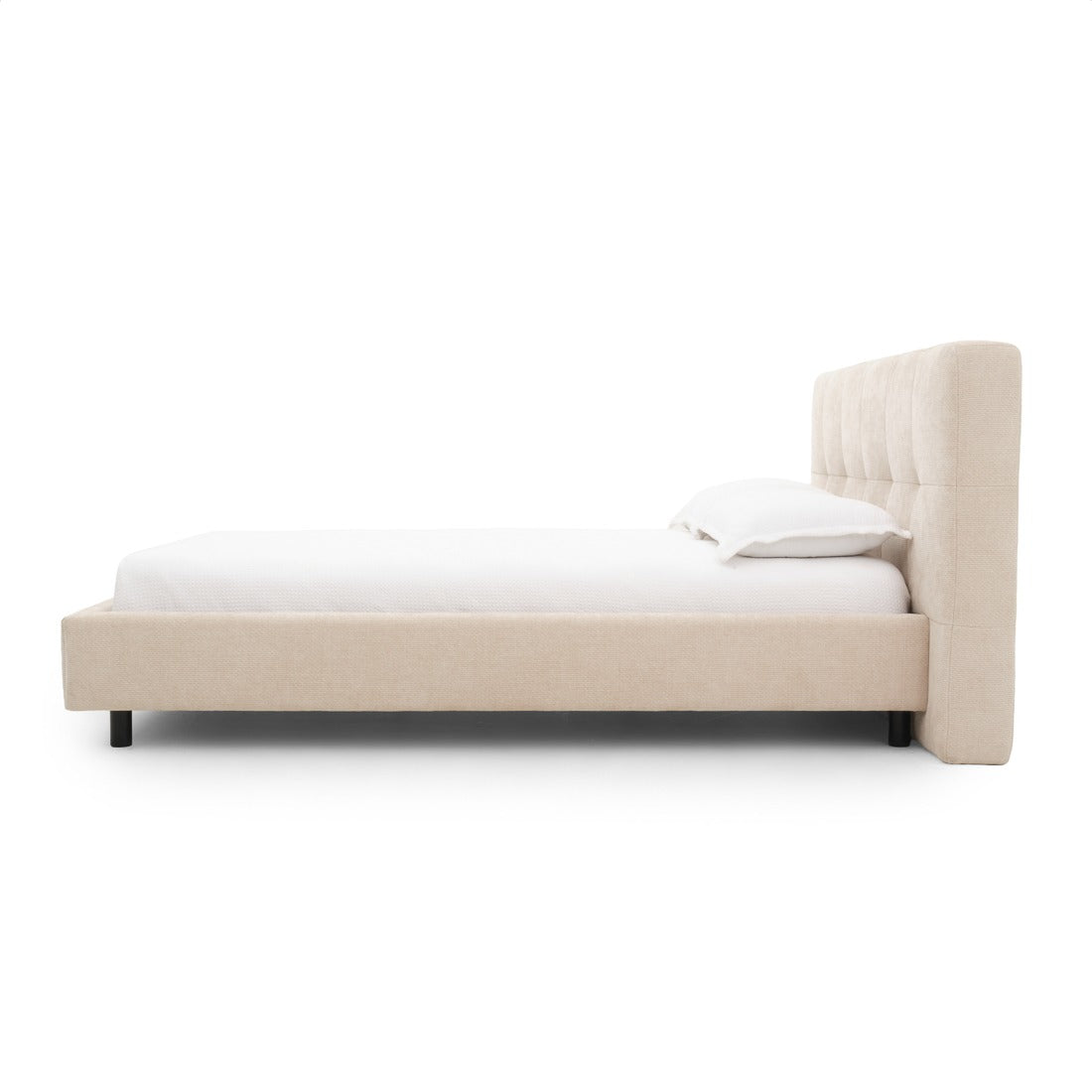 Esmarie Fabric Queen Bed Beige